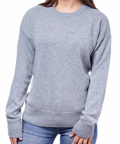 Maglifilo Maglione Donna Invernale Misto Lana con Cashmere – Caldo, Morbido e Rasato, vestibilità Comoda per Comfort e Stile, Idea Regalo con Confezione Inclusa (Grigio Melange)