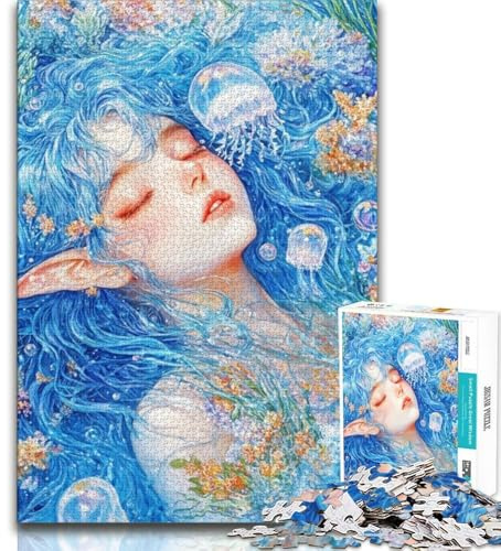 Puzzle für Erwachsene 1000 Teile Anime-Mädchen 1000 Teile für Erwachsene Quizspiel ganze Familie 75x50cm