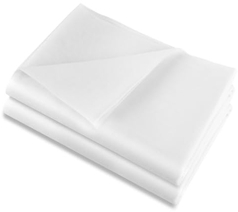 AUAUY strykinlägg – 2 stycken – 1 x 2 m – medeltjocklek, Vita Smältbara Mellanlägg för Sömnad, Stryk-På Lappa, Medeltjock, Non-Woven Enkelsidig Mellanlägg, Stryk-På-Tyg(100 * 200 cm)