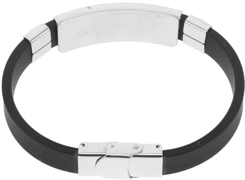 HONITANO Pulsera Deportiva de Silicona Antiestática Negra para Hombre 20 Cm, Banda de Muñeca Antielectrostática Funcional, Cómoda y Segura para Deportes de Invierno en Interiores