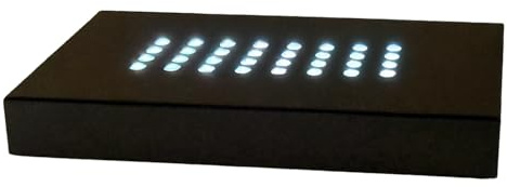contento | Leuchtsockel groß für 3D Glasfoto | Lichtsockel mit USB-C | Exklusive Beleuchtung für Präsentation von Kristall und Glasblock mit starken LED Licht 21×11×2 cm (36 LEDs)