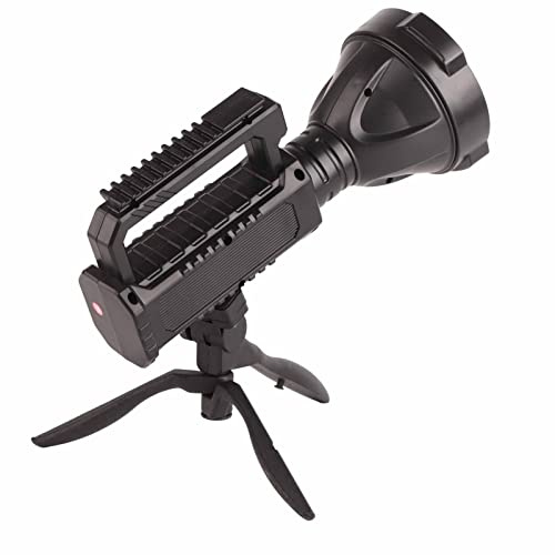 Qudinip Foco LED de Largo Alcance, Disparo de Súper Largo Alcance de 1000 M con Batería de Litio de 6000 MAh, Carga USB, Resistente Al Agua y Duradero, para Patrullaje y Caza Al Aire