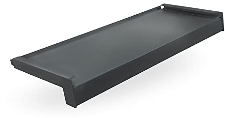 Seiletech.de Fensterbank Stahl + Pulverbeschichtet – 190cm – Anthrazit RAL 7016 – Tiefe 10cm – Wetterfest – Inkl. Alu Endkappen – Fensterbrett – Aussenfensterbank – Outdoor – Fenstersims – Aussen