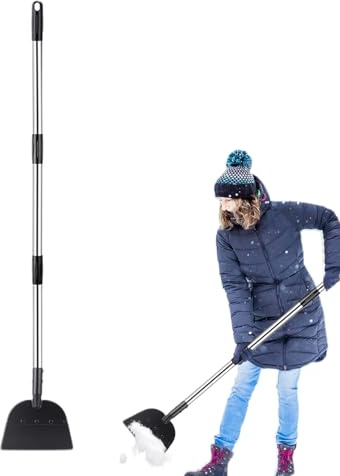 Emdvsco Pelle à Neige - Grattoir Résistant à Désherber | Pelle Nettoyage Jardin Multifonctionnelle,pour Allée, Cour, Terrasse, Balcon, Aménagement, Porche, Patio,