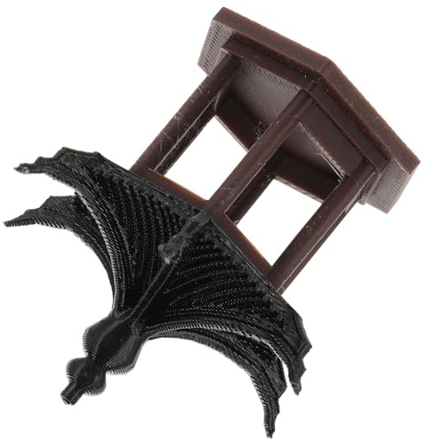 GATHINESS Aquarium Mini Pavilion Ornament Japanese Garden Decor Tabletop Figurine with 3D Printed Ancient Pavilion Model for Small Fish Tank