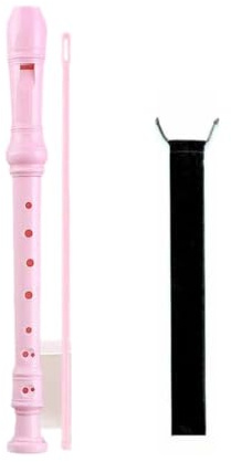 Blockflöjt 8 Håls Sopranblockflöjt Enkel Lätt Att Lära Sig Och Hållbart Instrument(Pink)