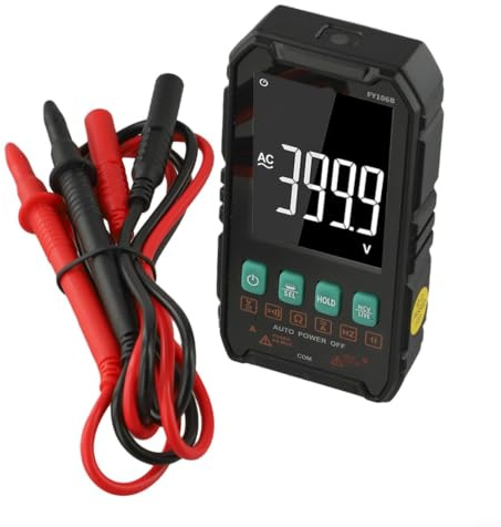 FY106B True RMS digital multimeter 600 V 4A automatisk räckvidd, AC/DC/motstånd/kapacitans NCV med bakgrundsbelysning/ficklampa för elektriker och gör-det-själv
