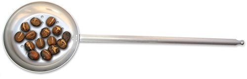 La Ideal sartén para castañas (, Plata/Rojo, 26 cm, Paquete de 12
