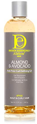 Design Essentials Natural Mandel & Avocado Anti-Frizz Curl Defining Gel, 12 Fl Oz