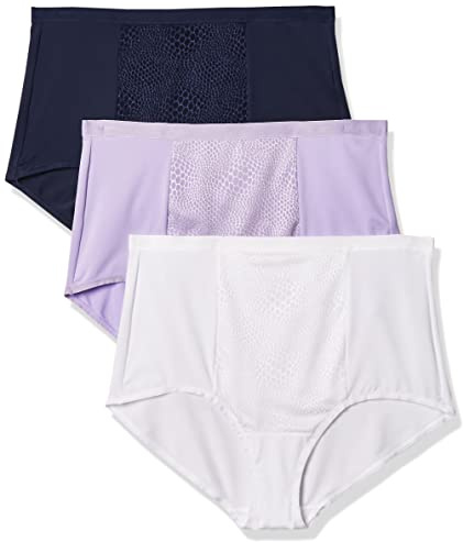 Warner's womens Blissful Benefits Tummy Smoothing Hi-cut Panty Underwear, Sugar Coral Pearled Ivory Black, Large US