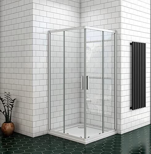 Aica Sanitär Duschkabine Duschabtrennung Dusche 70x70cm mit Duschtasse