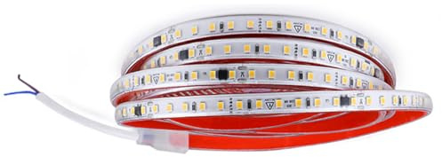 FOLGEMIR 15m Warmweiß LED Band mit IC, direkt an AC 220V, selbstklebend, 2835 SMD 120 Leds/m Streifen, helle Beleuchtung, IP65 wasserdicht