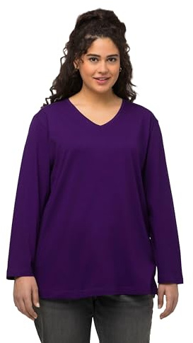 Ulla Popken Camiseta básica de Manga Larga para Mujer