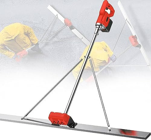 LTSRLL Massetto Elettrico, utensile Vibrante per Finitura in calcestruzzo, Motore Vibrante per Finitura in Cemento per massetto Elettrico Senza Fili, con Pannello in Acciaio Inossidabile, massetto