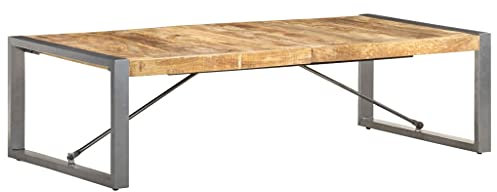 CKioict Wohnzimmertisch Modern Betttisch Sofatisch Couchtisch 140x70x40 cm Raues MangoholzGeeignet für Wohnzimmer, Kaffeehaus, Hotel