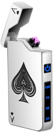 LcFun Accendino Elettrico USB Ricaricabile Antivento Accendino per Cucina Candele Barbecue e Campeggio, Regalo Uomo