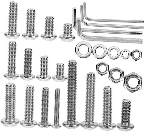 Anneome 520pièces Kit Boulons Et Écrous Acier Pour Bricolage Et Réparations à Avec Rondelles Et Clé Rangement Pratique