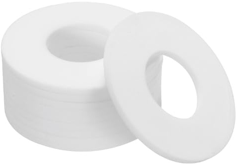 PATIKIL Unterlegscheiben, 10 Stück 58mm OD 25mm ID 3mm Dicke DN20 PTFE Dichtungsunterlegscheiben Flanschdichtung Dichtung für Wasserhahnrohr Wasserschlauch