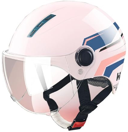 retrò Casco Scodella Portatile Mezzi Caschi Jet, Mezzo Casco da Motociclista Vintage Caschi Caschi Casco A Scodella Scooter Motorino ECE Omologato Mezzo Elmetto da Moto retrò
