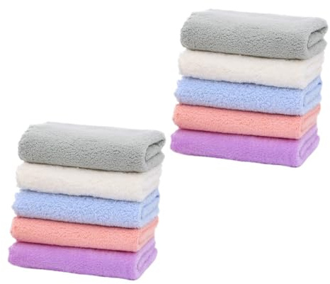 Holibanna Toallitas Para Bebés Toalla De Saliva Pañuelo Infantil 10 Piezas Coral De Alta Densidad Suave y Transpirable Multiusos Para Piel Delicada Ñiño Unisex Colores Surtidos
