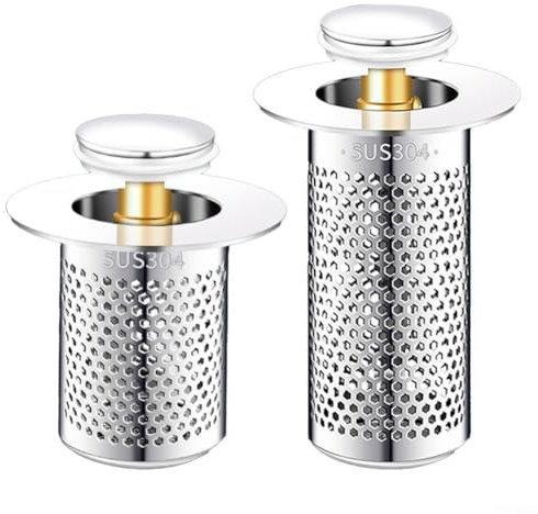 Filtro di scarico a pavimento dal design innovativo in acciaio inox, perfetta aggiunta al tuo impianto idraulico domestico (8 cm)