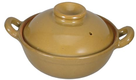 Hemobllo Cocotte En Argile à Poignée Simple 500 Ml, Marmite Traditionnelle En Céramique, Résistance Haute Température, Cuisson Économe En Énergie, Pour Cuisinière Domestique Et Plats Mijotés