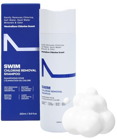 Champú para Nadadores - Limpiador Hidratante para Cabello de Piscina, champú para cabello, elimina delicadamente olor de la piscina | cuidado y protección para cabello de nadador, uso diario,