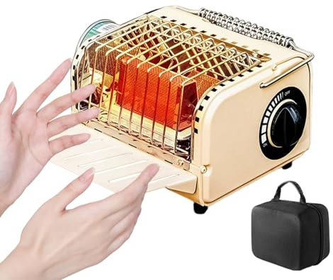 Stufa per tenda da campeggio, 1200 W, stufa a gas portatile con borsa portaoggetti, riscaldatore per esterni, per campeggio, escursionismo, esterni, inverno, libero, picnic, viaggi