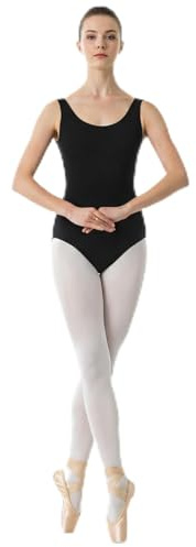 Ballett Strumpfhose Mädchen, 90D Elastisch Tanzstrumpfhose, Weiche Ballettstrumpfhose, Weiß Stretch Leggings mit Fuß für Damen und Mädchen Ballett Gymnastik Tanz Sport Aerobic Yoga pilate (XL)