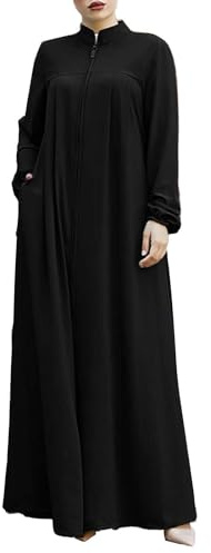 Generisch Gebetskleidung FüR Frauen Abaya Damen Ramadan Ferace TesettüR Fermuarlı Muslim Hijab Kleid Gebetskleid Langarm Namaz Elbisesi Kadin Dress Ferace Muslimische Kleider TesettüR Giyim Elbise