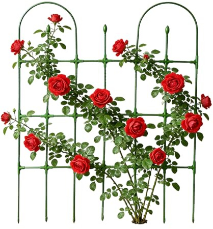 Enrejado para Plantas Trepadoras,Marco Ajustable de 90x120 cm | Soporte para Hortalizas - para Pepino Tomate UVA Rosal Enredaderas