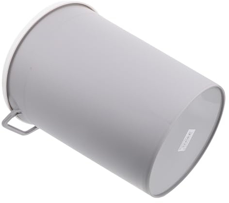 JOINPAYA Cubo de Basura Redondo Pequeño de Plástico Gris para Baño y Cocina, Contenedor de Residuos Doméstico Compacto, Papelera Higiénica para Reciclaje y Orden Hogar
