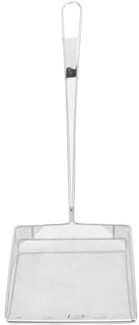 Cygmophing Schiumarola di Olio a Maglia Sottile Quadrata Cucchiaio Colino per Alimenti in Acciaio Inox con Manico Lungo per Ristorante Hamburger