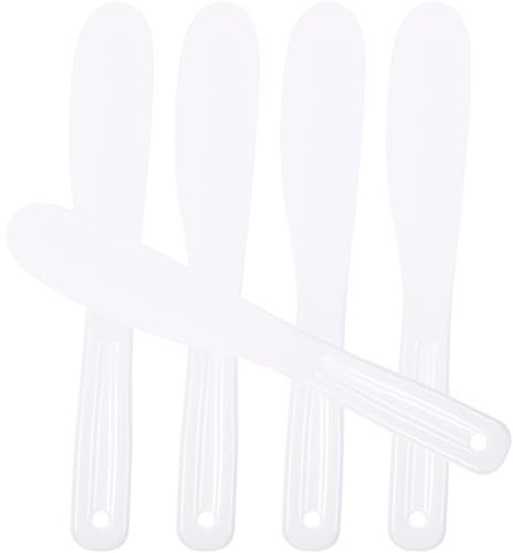 GOOHOCHY 5 Espátulas de Silicona de Color Claro para Maquillaje y Aplicación de Crema, Ideales para Uso en Casa y Viaje, Aplicador y Probador de Loción para Mujeres