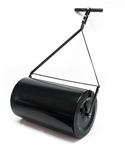 Wiltec Rasenwalze für Handbetrieb und Rasentraktor, Gartenwalze befüllbar bis 60 l, Walze für Rasen mit 60 cm Rollbreite und 35 cm Durchmesser