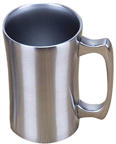 OrgMemory Insulated Cup, Stainless Steel Mug, 20oz Large Mug, Double Wall Beer Tankards with Handle, Insulated Coffee Mug with Lid