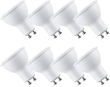 Calugy 8er Pack LED Spot Alu-Plastic PAR16 7-45 Watt GU10 600 Lumen 860 Tageslicht nicht dimmbar - LED Halogenstrahler - LED Reflektorlampe - LED Spot - LED Reflektor – Spot - GU10 Leuchtmittel