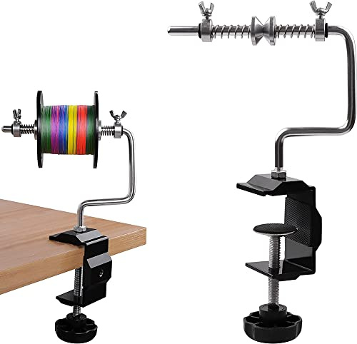 OROOTL Angelschnurwickler Spuller mit Klemme Einstellbare Stabile Angelrolle Spulenmaschine Tragbare Spinnrolle Spule Spulenstation Wickelsystem Gerät