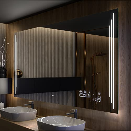 Artforma Badspiegel mit Beleuchtung - Led Spiegel Bad - 120x90 - Badezimmerspiegel Nach Maß - auf Individuelle Bestellung Gefertigt - Modernes Design - Ohne Rahmen