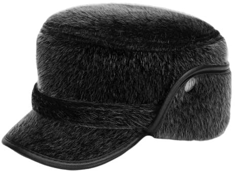 通用 Herren Mütze mit Ohren- und Nackenschutz Winter Mütze mit Ohrenklappen Herren Winter Schiebermütze mit Ohrenschutz Flatcap Schirmmütze