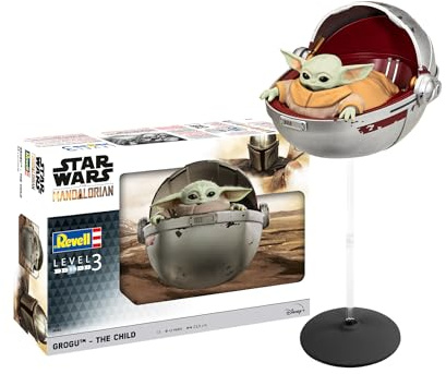 Revell 06783 Star Wars: The Mandalorian Grogu™ - The Child 1:3 skala obyggd/omålad plastmodellsats med visningsstativ med variabel höjd