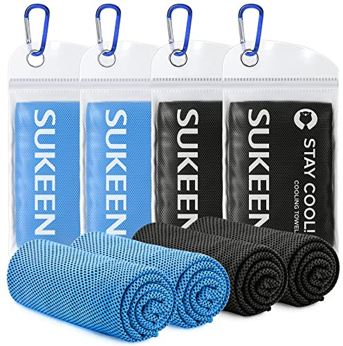 Cooling Towel, Instant Cold Ice Towel, Quick Dry Sports Gym Cool Towel Neck Towel Cooling Towel Set of 4, Cooling Towel