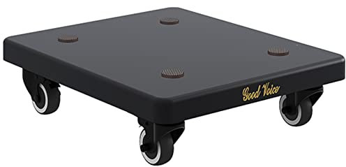 Ccsh Pied Enceinte Chariot de Haut-Parleur Robuste avec 4 Roues Verrouillables, Mini Support de Haut-Parleur Surround Universel Plat pour Coin de Studio de Théâtre de Bureau à Domicile