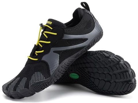 SAGUARO Chaussures de Trail Homme Femme Respirant Antidérapant Chaussures de Barefoot Minimalistes Chaussures de Sport Été Extérieur Chaussures de Course, Encre 39 EU