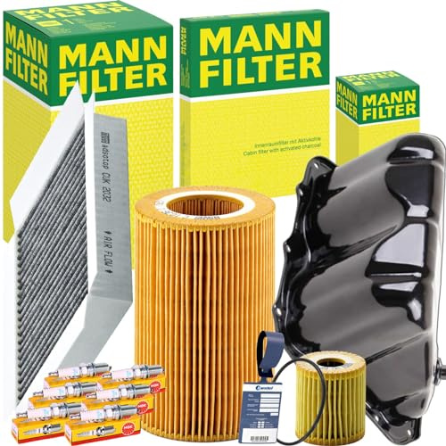 Mann Filter Inspektionspaket | C1036/1(LX1805)+CUK2032+HU68X+54191+5214NGK+MN18 Kompatibel mit Cabrio (450),City-Coupe (450),Fortwo Cabrio (450),Fortwo Coup