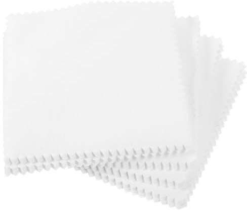 PACKOVE Chiffon De Nettoyage De Bijoux 8X8cm 50Pcs Chiffon De Polissage De Bijoux en De Polissage De Lentille pour Platine Écran Lunettes x Montres Argenterie