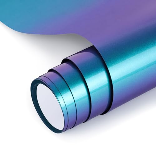 NANAPLUMS Chamäleon Plotterfolie Textil, HTV-Bügelfolie, Flexfolie, E3 | Heat Transfer Vinyl; Farbwechseleffekt, leicht zu schneiden & entgittern, Bügelfolien für Textilien.