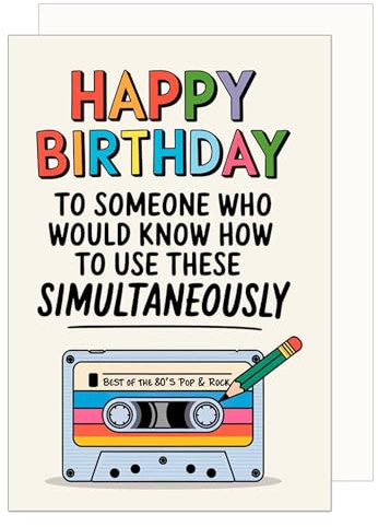 Edition Seidel Premium Geburtstagskarte mit Umschlag. Glückwunschkarte Grußkarte Karte Geburtstag Happy Birthday Mann Frau Kasette lustig Humor (G3693 SW024)