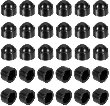 uxcell M5x8x10mm Nut Protection Cap Dome Acorn Hex Head Bolt Covers 30Pcs