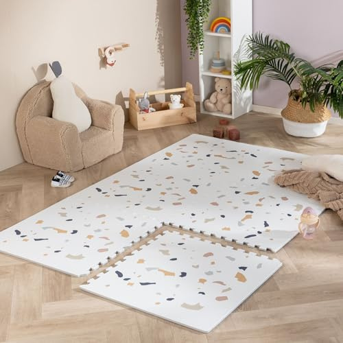 Little Olly Puzzlematte - Alfie Confetti Bunt - 120x180cm | Punkte - Krabbeldecke - Spielmatte - Kinderzimmer, Babyzimmer - Jungen - Mädchen